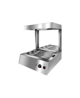 Réserve à frites chauffante...